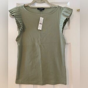 J.Crew Flutter Sleeve Ribbed Tank